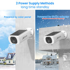 Caméra de Surveillance Solaire Extérieure Sans Fil 3MP — WiFi 2.4G, Vision Nocturne Couleur & Projecteur