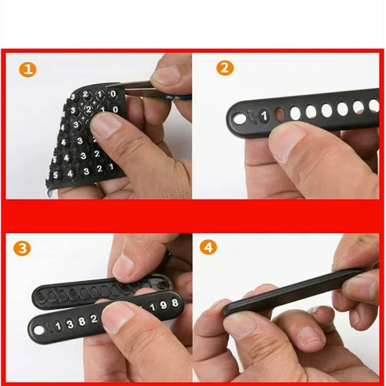 Lot de 4 Porte-clés personnalisables anti-perte avec numéro de téléphone + 2 OFFERTS