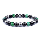 Bracelet Triple Protection - Œil de Tigre, Hématite et Obsidienne Noire