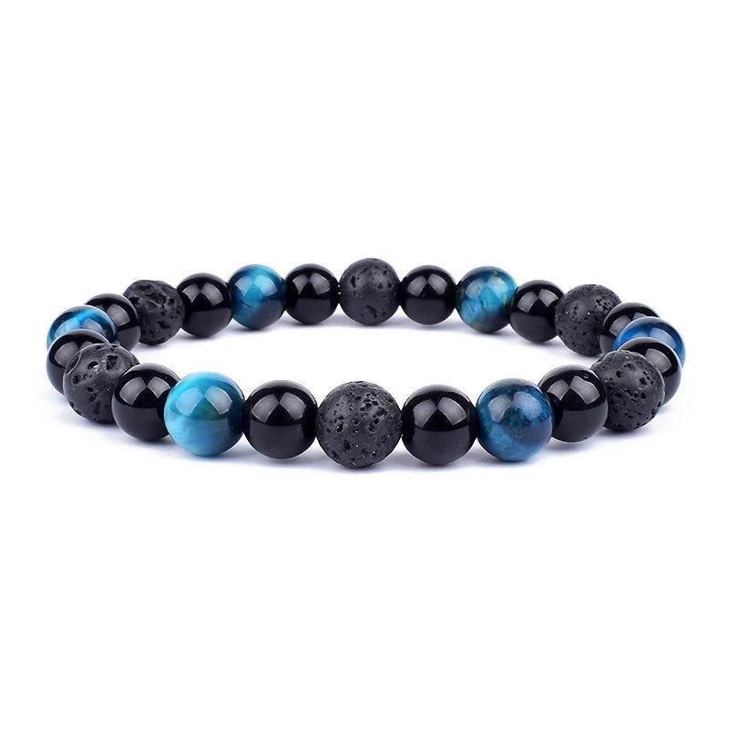 Bracelet Triple Protection - Œil de Tigre, Hématite et Obsidienne Noire