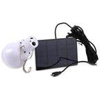 Ampoule LED Solaire Portable 5W avec Panneau Solaire — Crochet Suspension, Extérieur