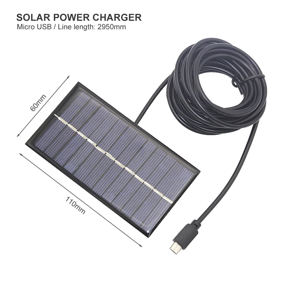 Ampoule LED Solaire Portable 5W avec Panneau Solaire — Crochet Suspension, Extérieur