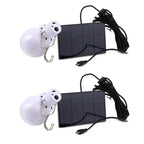 Ampoule LED Solaire Portable 5W avec Panneau Solaire — Crochet Suspension, Extérieur