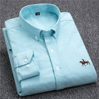 Camisa Oxford de algodón de manga larga
