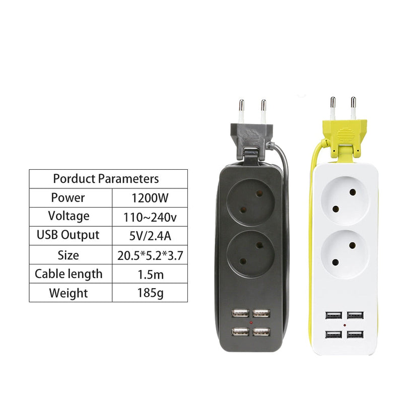 Rallonge multiprise USB - 1.5 mètres