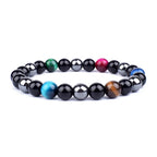 Bracelet Triple Protection - Œil de Tigre, Hématite et Obsidienne Noire