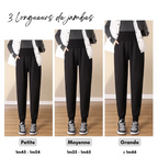 Jogging Slim à Large Taille Haute et Doublure Polaire