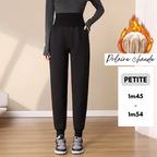 Jogging Slim à Large Taille Haute et Doublure Polaire