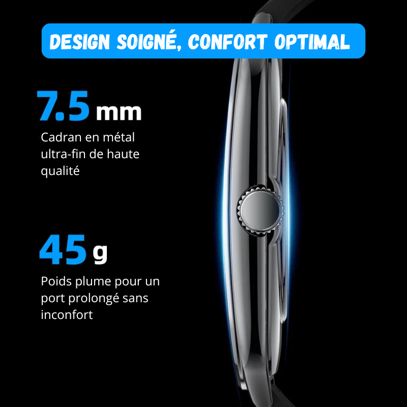 Montre Connectée Ultra Fine - Écran AMOLED HD 1.96"