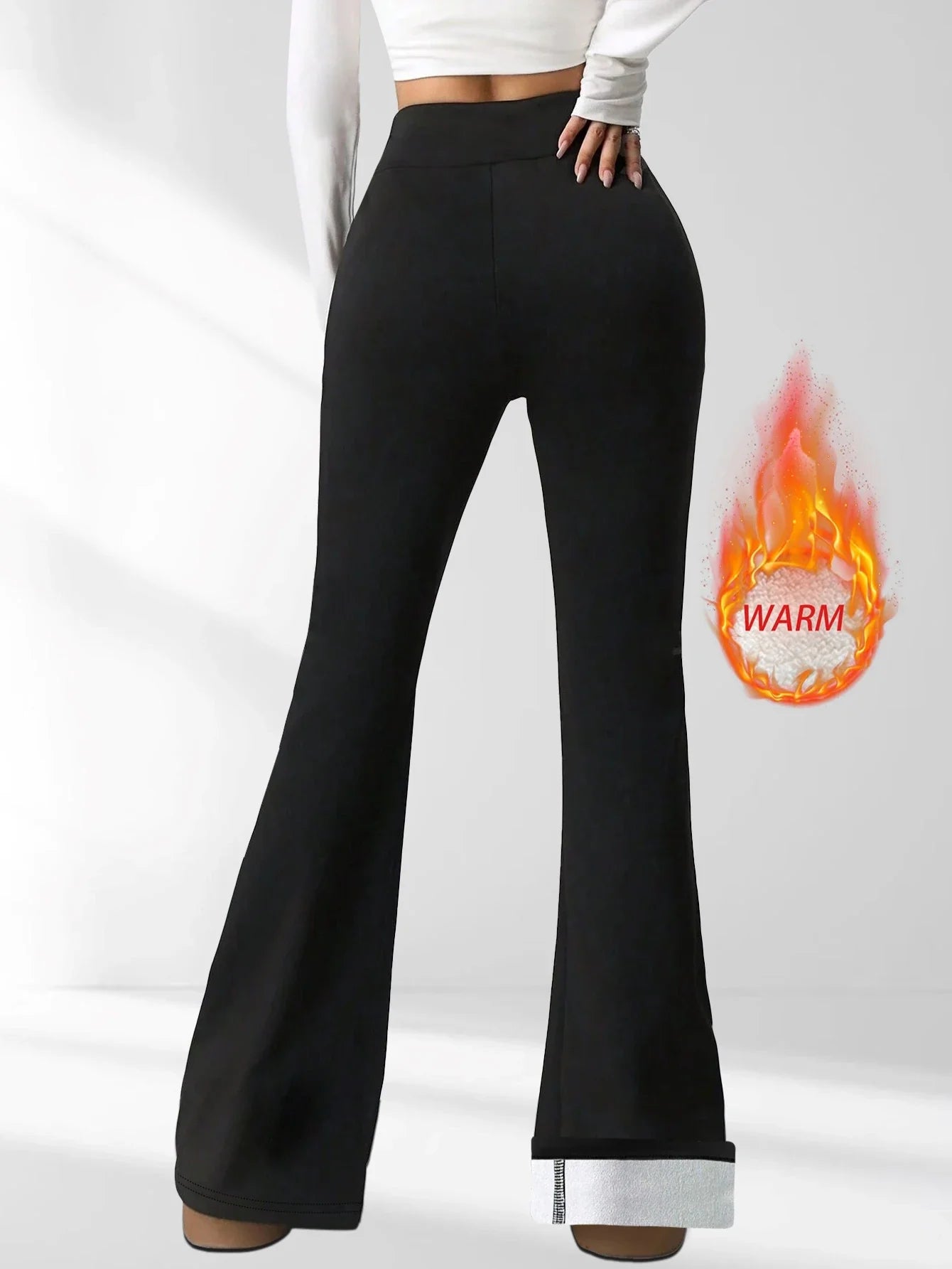 Legging Évasé Large Doublure Polaire