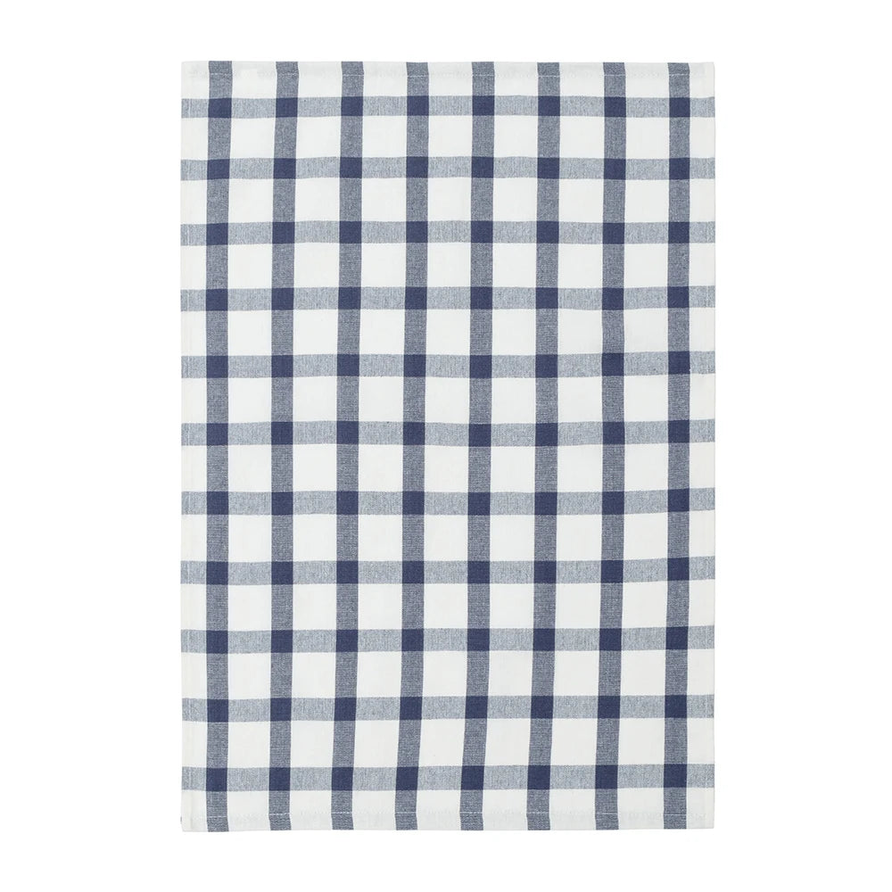 Lot de 5 Chiffons Ultra-Absorbants Bleu & Blanc en 100% Pur Coton 45x70cm