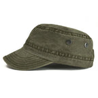 Casquette Militaire Vintage Homme en Denim Délavé avec Design Respirant Réglable