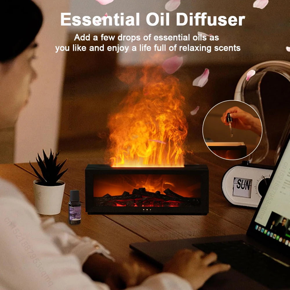 Diffuseur d’Huiles Essentielles Effet Flamme LED
