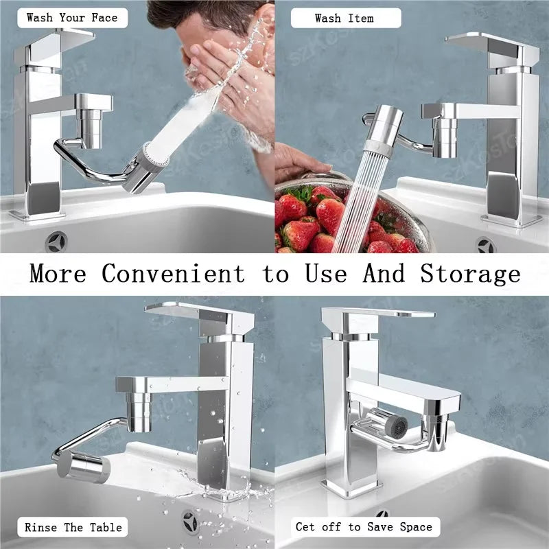 Extension de Robinet Pivotante 1080° – 2 Modes d’Eau