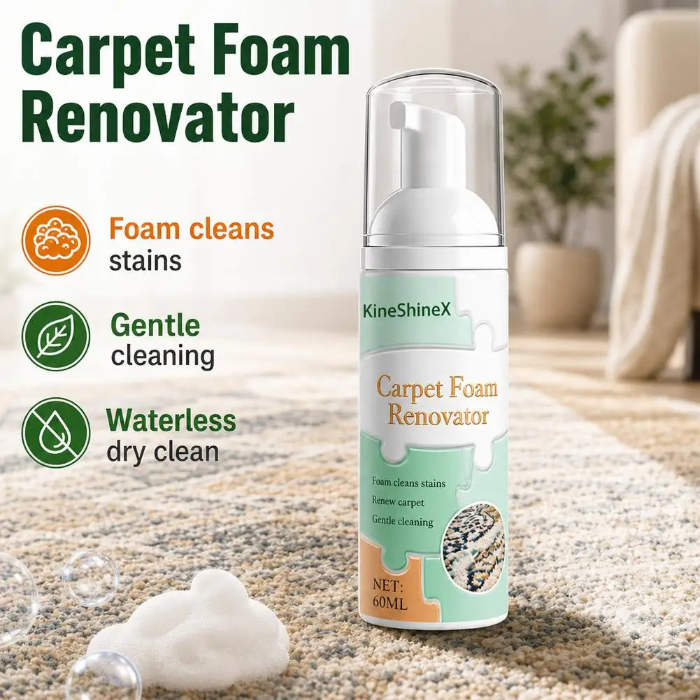 Nettoyant Détachant Mousse Lavage à Sec – Tapis, Canapé, Sièges Auto, Cuir et Tissus