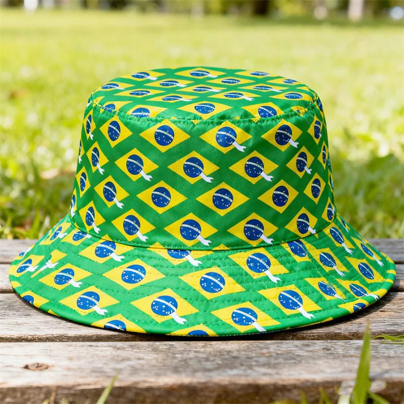 Chapeau Bob Unisexe Réversible Drapeaux Coupe du Monde 2026 – Pour Fans de Football