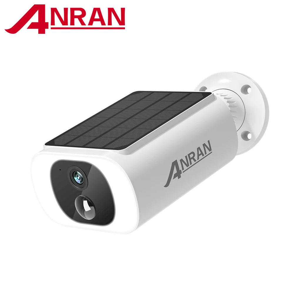 Caméra de Surveillance Solaire Extérieure Sans Fil 3MP — WiFi 2.4G, Vision Nocturne Couleur & Projecteur