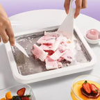 Machine à Glace Roulée – Plateau Réfrigérant Multifonction pour Crèmes Glacées et Yaourts Glacés Maison