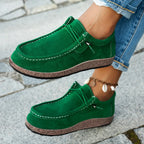 Mocassins Bateau à Lacets Décontractés en Suédine – Semelle Plate Confortable