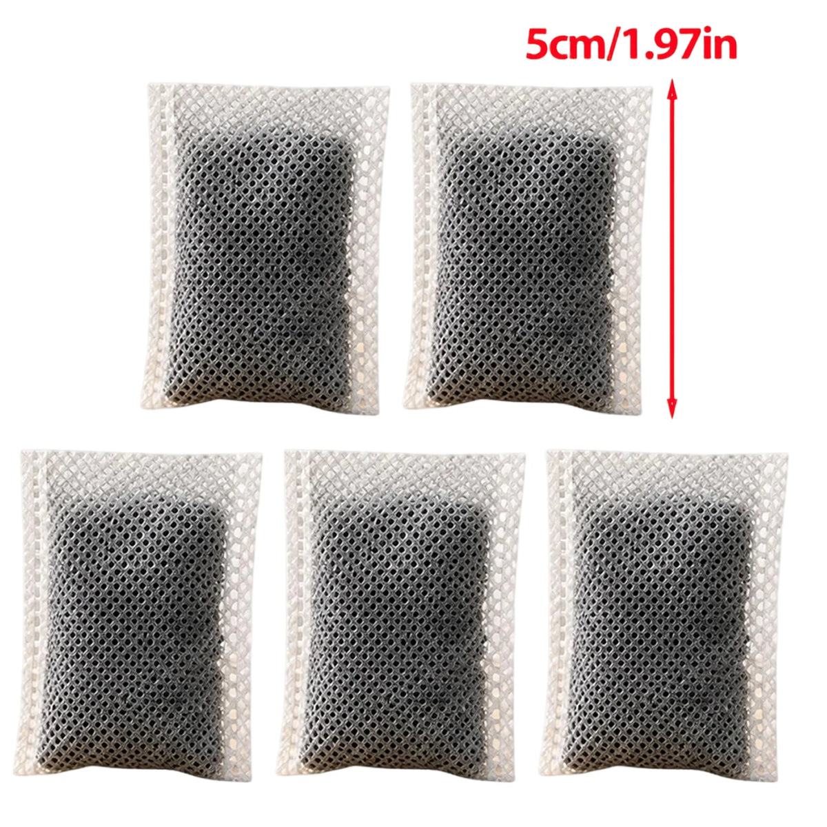 Lot de 50 Sacs de Charbon Actif Réutilisables – Absorbeur d’Humidité et Anti-Odeurs pour Voiture, Placard et Maison