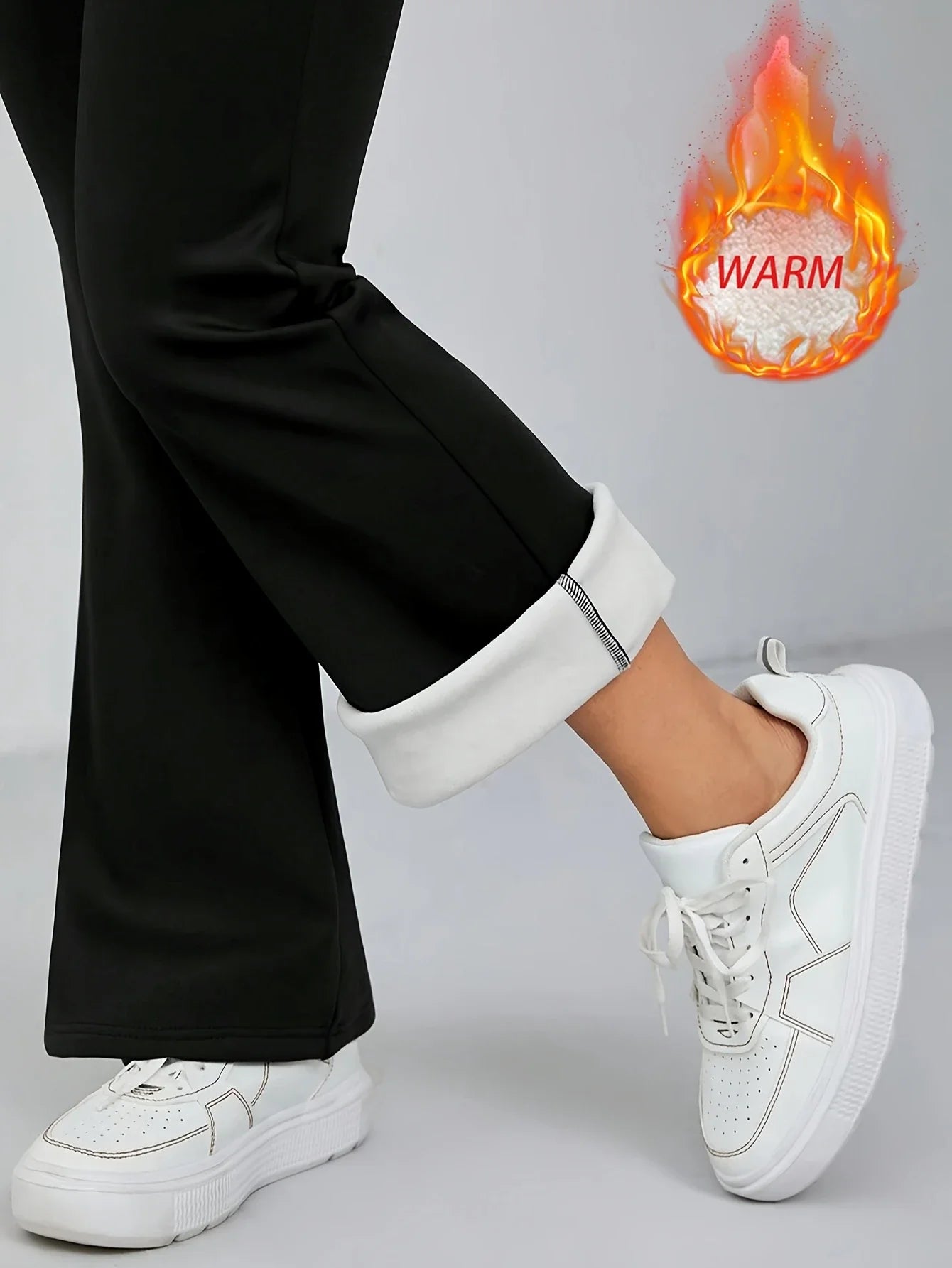 Legging Évasé Large Doublure Polaire