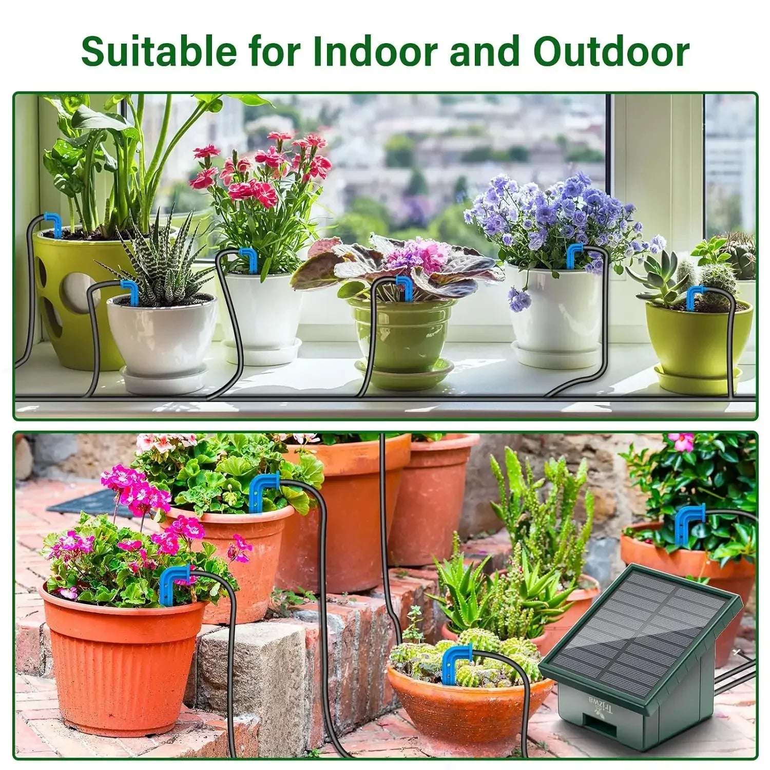 Système d’Irrigation Goutte-à-Goutte Jardin & Balcon – Énergie Solaire