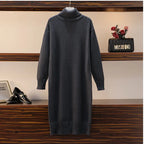 Women's Loose Turtleneck Long Dress Sweater