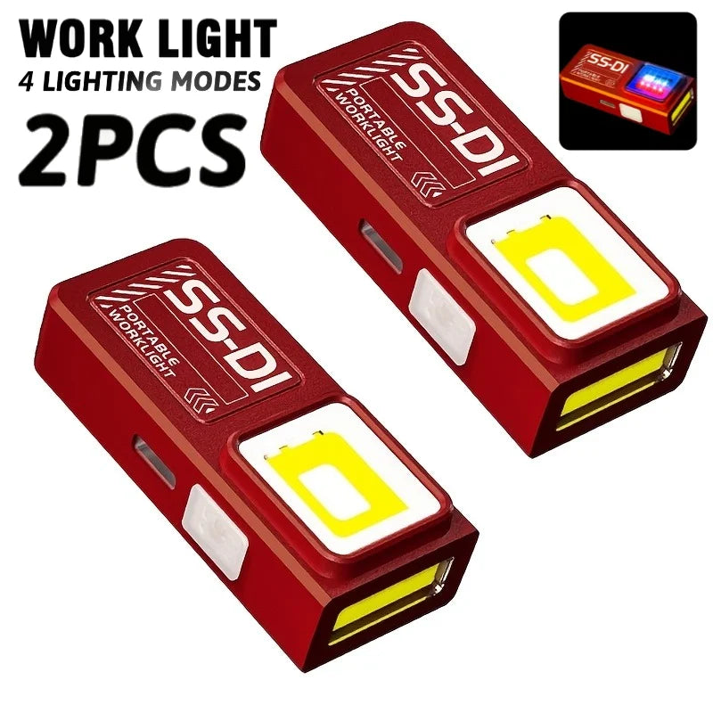 Mini Lampe Torche LED COB Rechargeable USB Magnétique – 1 ACHETÉE = 1 OFFERTE