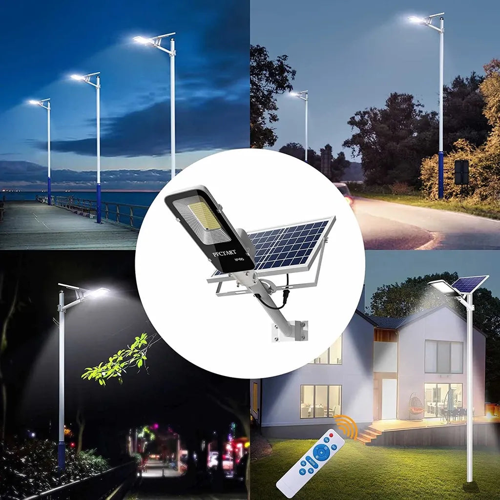 Réverbère Solaire LED 200W avec Télécommande