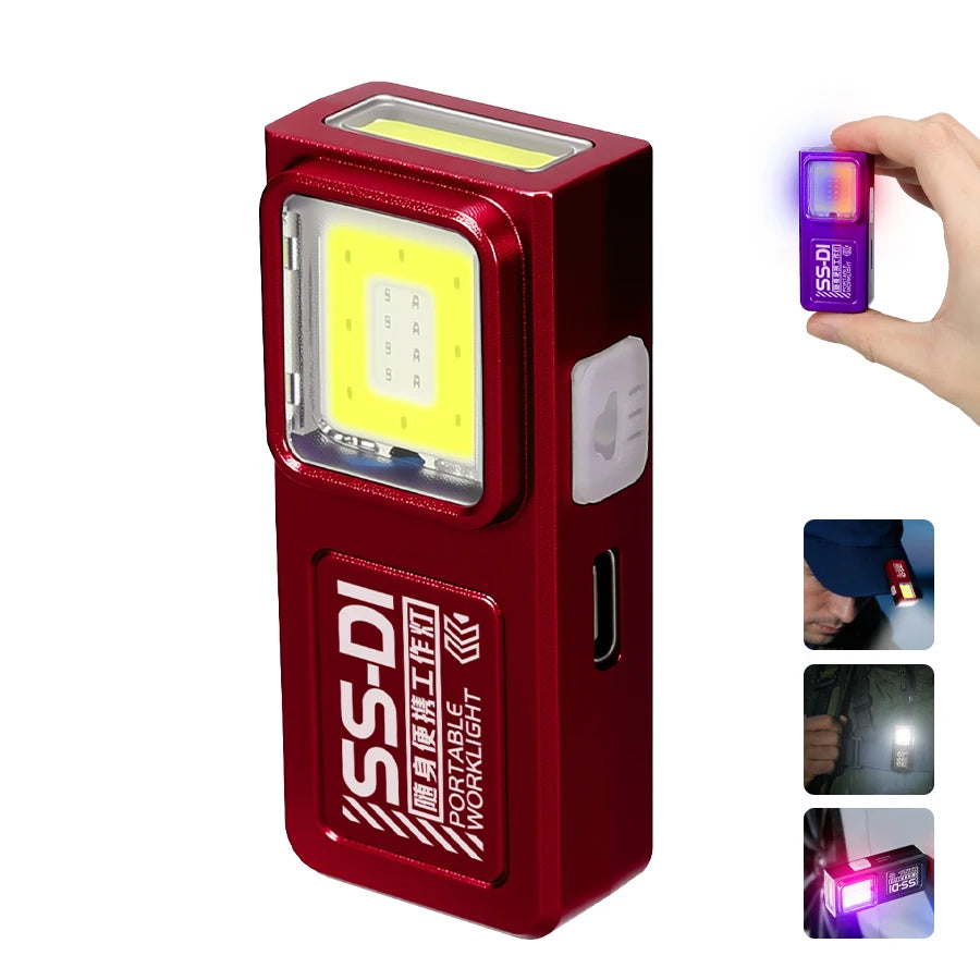 Mini Lampe Torche LED COB Rechargeable USB Magnétique – 1 ACHETÉE = 1 OFFERTE