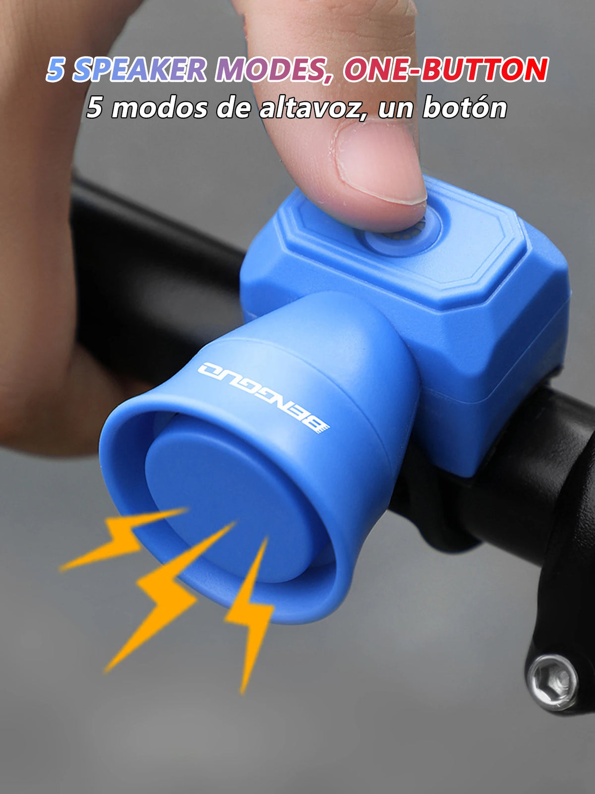 Klaxon Électronique pour Vélo & Trottinette – 5 Sons, Étanche, Compact, Puissant & Rechargeable