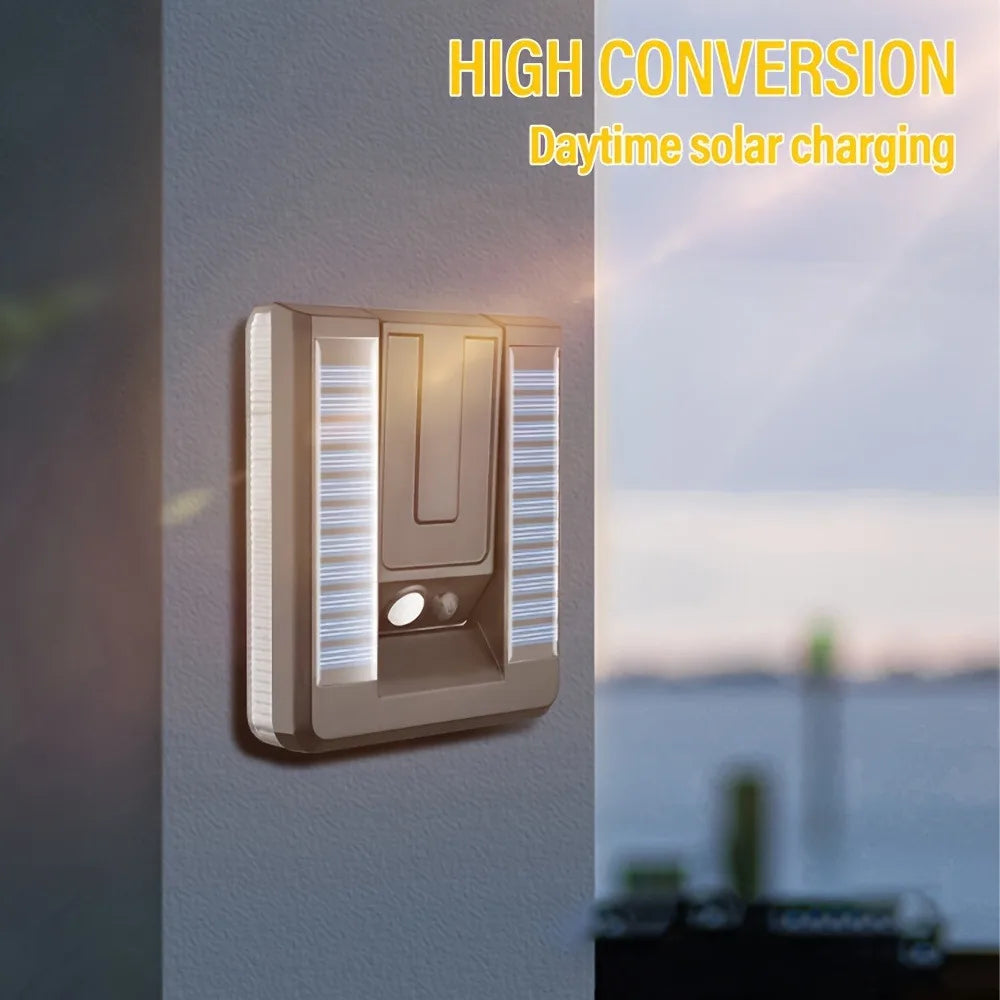 Lot de 2 Appliques Murales LED 120° Solaires à Capteur de Mouvement