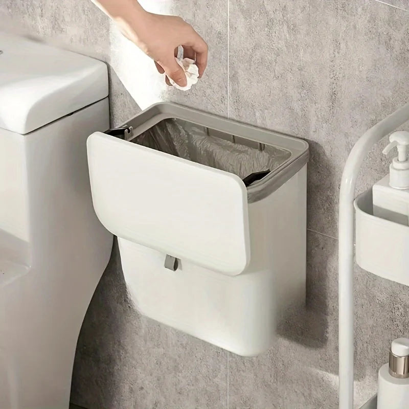 Poubelle Murale de Cuisine – Gain de Place, Pratique et Facile à Nettoyer & Plastique Durable