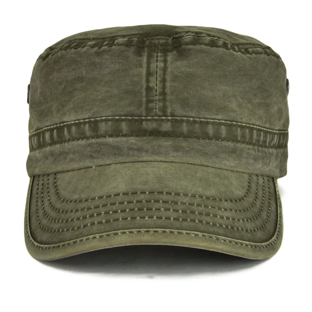 Casquette Militaire Vintage Homme en Denim Délavé avec Design Respirant Réglable