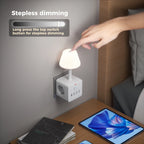 Lampe de Chevet + Multiprise 3 Prises & 4 Ports USB