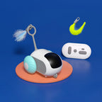 Voiture Intelligente Télécommandée Interractive pour Chat - 2 Modes
