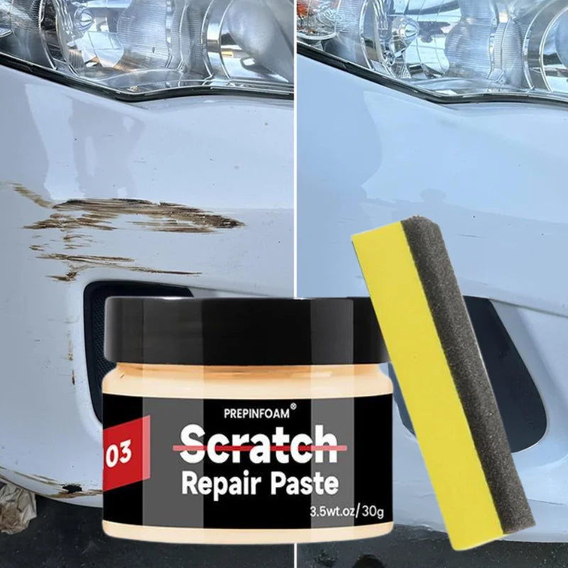 Crème de Polissage pour Éliminer Rayures de Voiture + Éponge OFFERTE