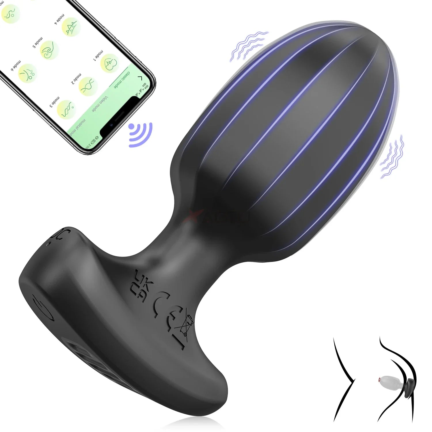 NovaPulse – Plug Anal à 9 Vibrations & Connecté avec Contrôle par Application
