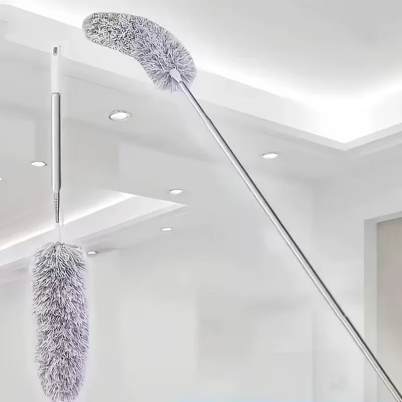 Plumeau Télescopique en Microfibre – Brosse Anti-Poussière Rétractable, Lavable & Réutilisable – Plafonds et Zones en Hauteur