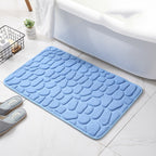 Ultra-absorbent pebble bath mat