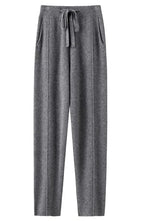Knitted Straight-Fit Trousers with Elasticated Waist