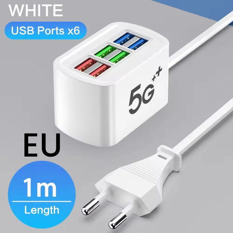 Station de Charge 6 Appareils – Compacte & Efficace