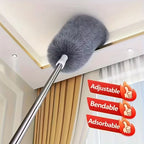 Plumeau Télescopique en Microfibre – Brosse Anti-Poussière Rétractable, Lavable & Réutilisable – Plafonds et Zones en Hauteur