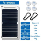 Panneau Chargeur Solaire USB 35W – Camping & Outdoor