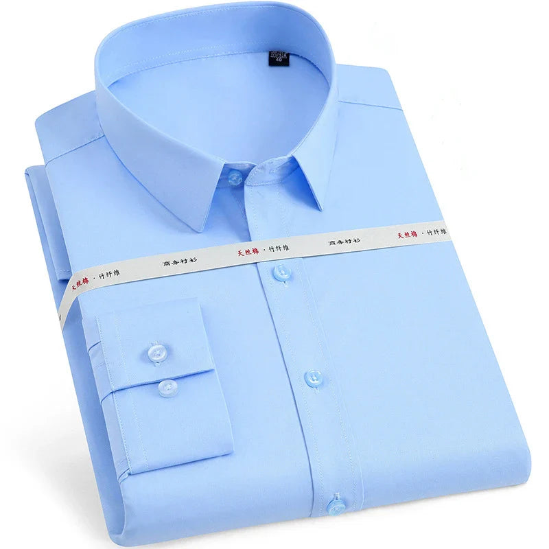 Chemise infroissable en fibre de bambou pour Homme