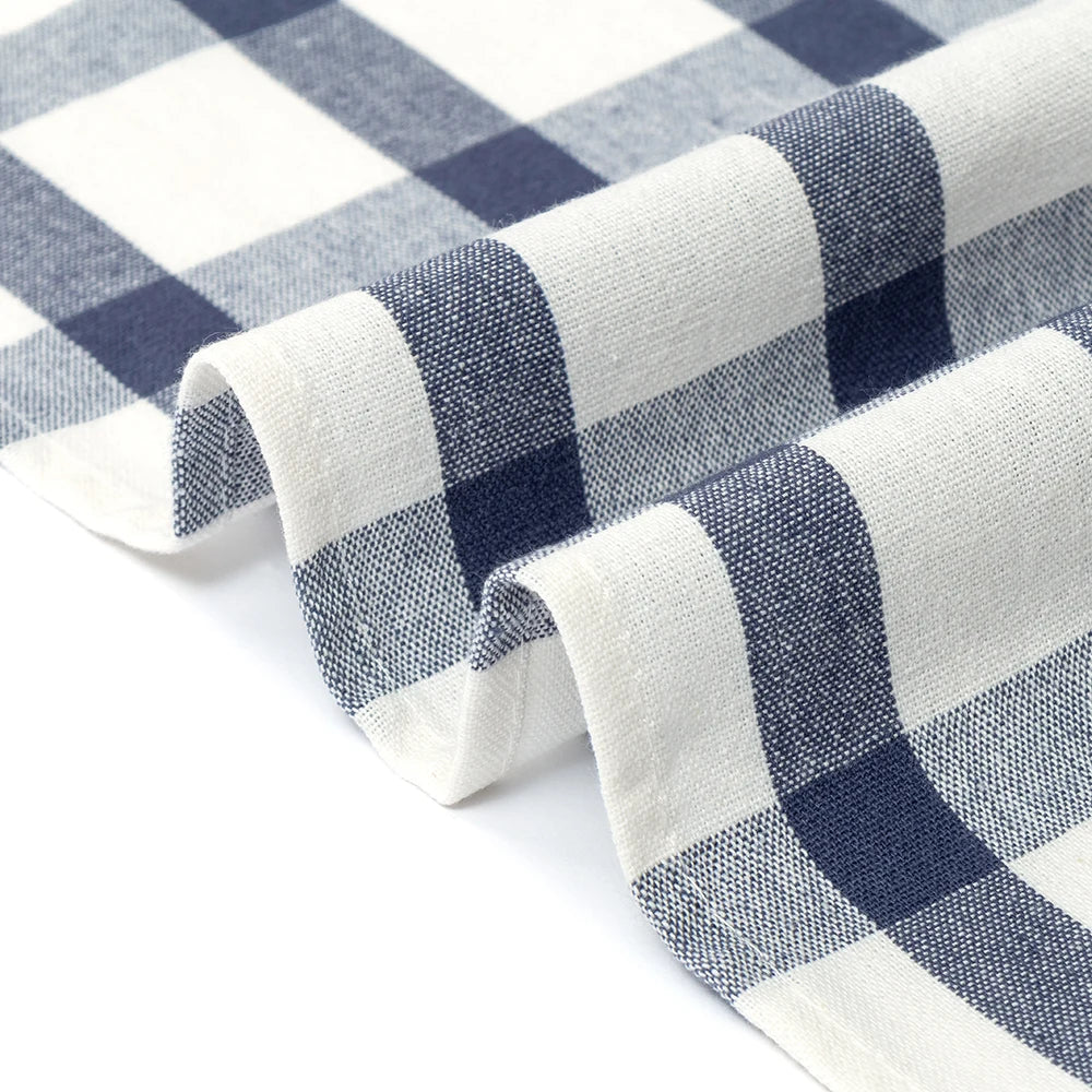 Lot de 5 Chiffons Ultra-Absorbants Bleu & Blanc en 100% Pur Coton 45x70cm