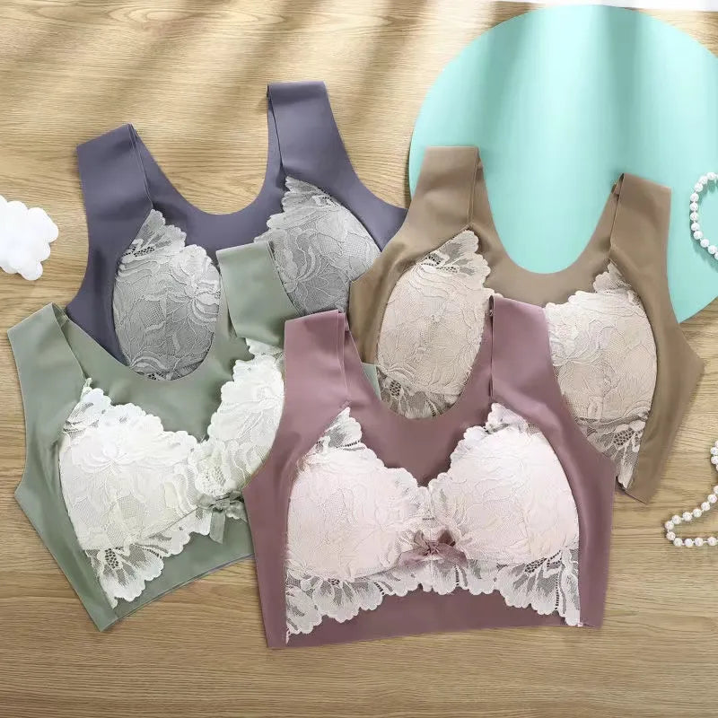 Brassière à dentelle avec larges bretelles