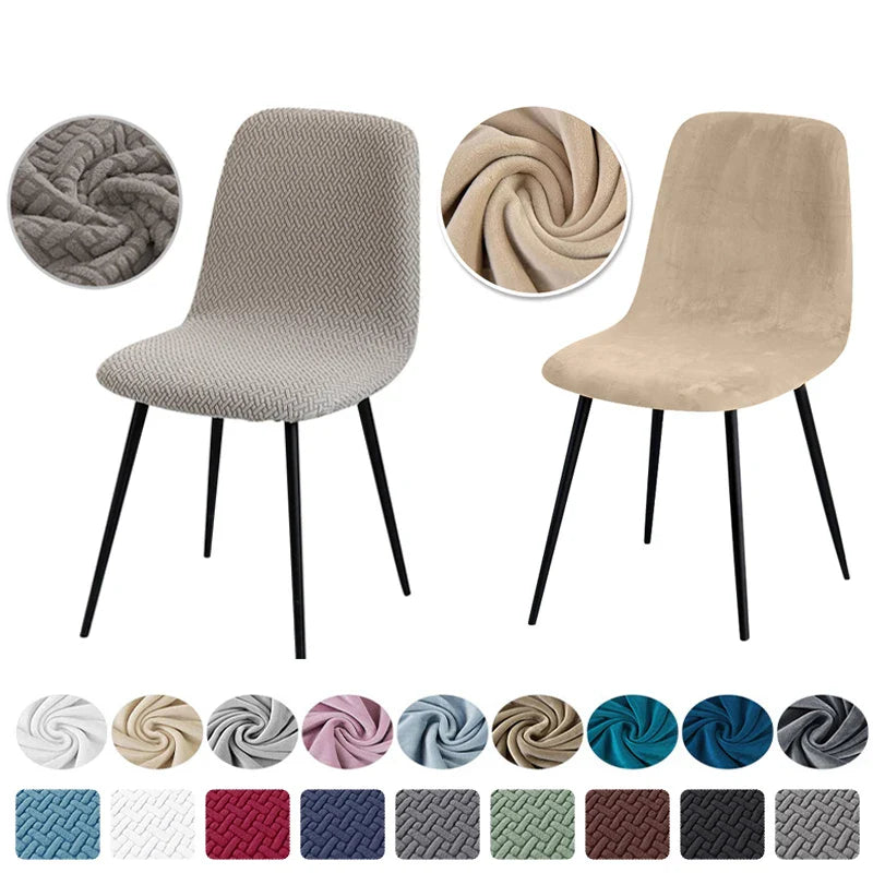 Housse de Chaise en Velours Extensible