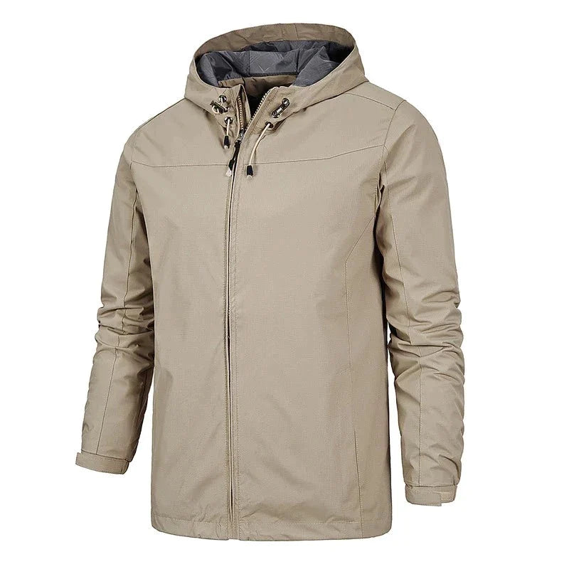 Veste imperméable à capuche pour homme