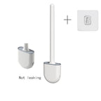 Kit Brosse de Toilette Silicone Souple + Brosse de Nettoyage